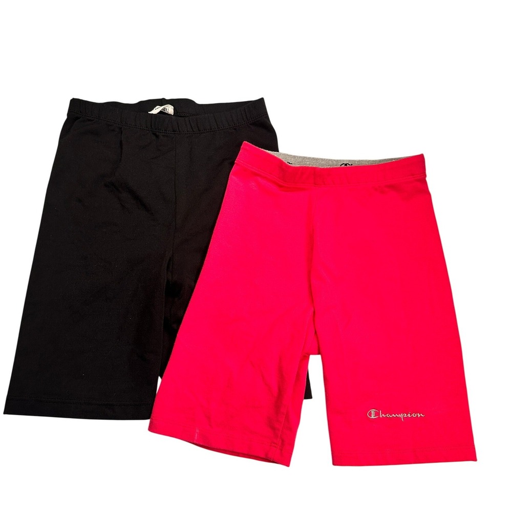 Champion Danskin Bike Shorts Bundle Pink Black Cotton Spandex Small Women S